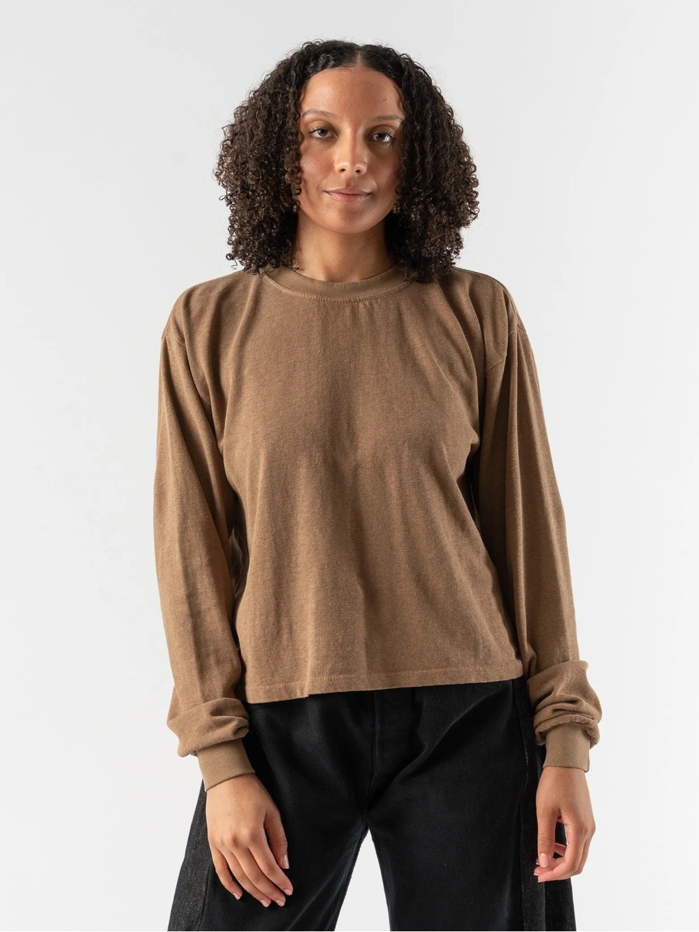 Jungmaven Hemp Cropped Long Sleeve Tee